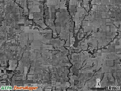 Afton township, Kansas satellite photo by USGS