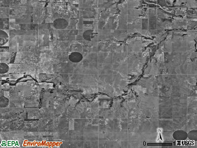 Rural township, Kansas satellite photo by USGS