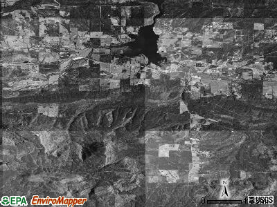 Shoal Creek township, Arkansas satellite photo by USGS