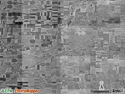 Fowler township, Kansas satellite photo by USGS