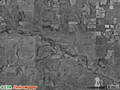 Canton township, Kansas satellite photo by USGS