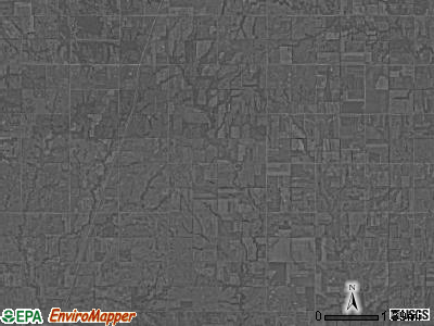 Shiloh township, Kansas satellite photo by USGS