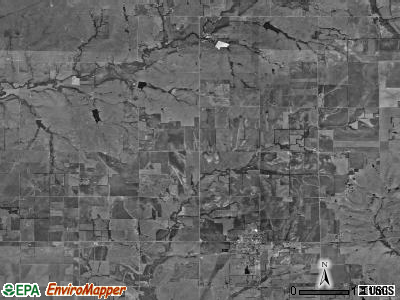 Silver Creek township, Kansas satellite photo by USGS