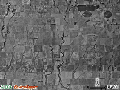 Creek township, Kansas satellite photo by USGS