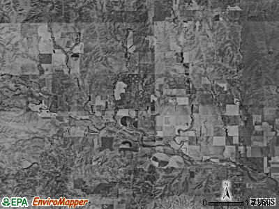 Lexington township, Kansas satellite photo by USGS