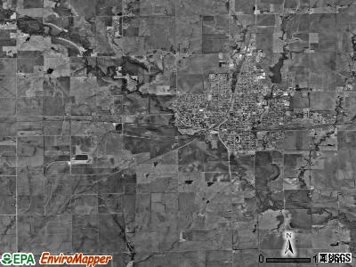 Wellington township, Kansas satellite photo by USGS