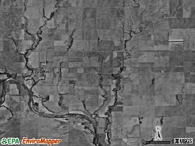 Ryan township, Kansas satellite photo by USGS