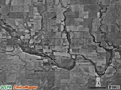 Dixon township, Kansas satellite photo by USGS