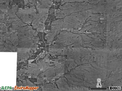 Dexter township, Kansas satellite photo by USGS