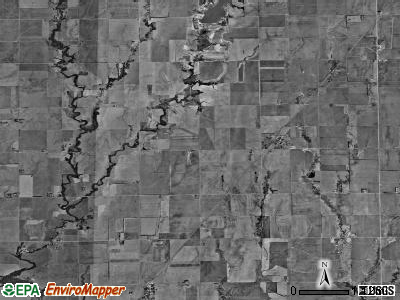 Downs township, Kansas satellite photo by USGS