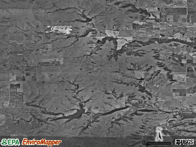 Cedar township, Kansas satellite photo by USGS