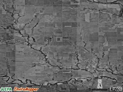 Caldwell township, Kansas satellite photo by USGS