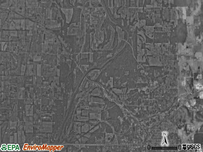Lowell township, Kansas satellite photo by USGS