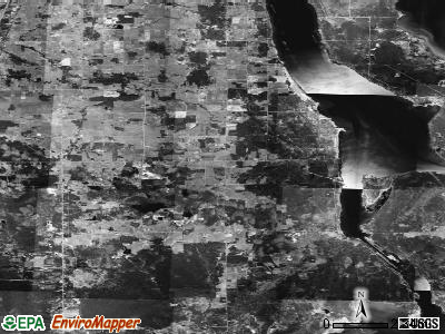 Bruce township, Michigan satellite photo by USGS