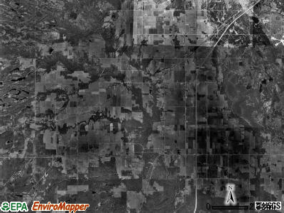 Rudyard township, Michigan satellite photo by USGS