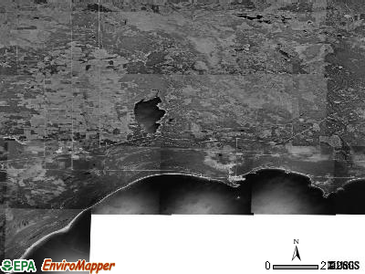 Garfield township, Michigan satellite photo by USGS