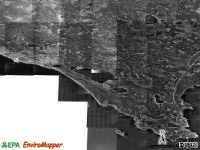 Moran township, Michigan satellite photo by USGS