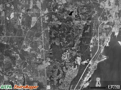 Brampton township, Michigan satellite photo by USGS