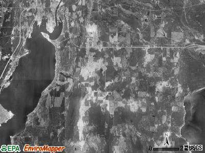 Ensign township, Michigan satellite photo by USGS