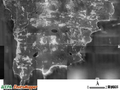 Bay de Noc township, Michigan satellite photo by USGS