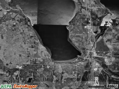 Tuscarora township, Michigan satellite photo by USGS