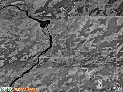 Mellen township, Michigan satellite photo by USGS