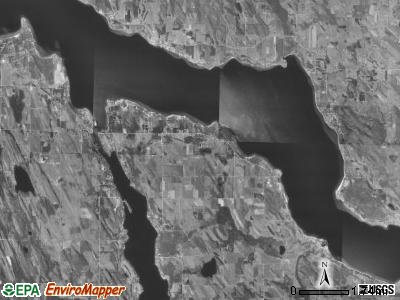 Eveline township, Michigan satellite photo by USGS