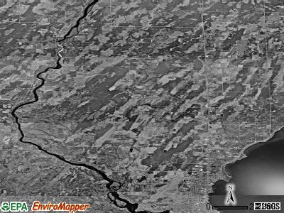 Menominee township, Michigan satellite photo by USGS