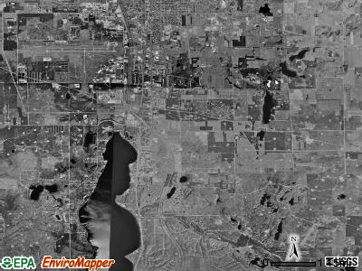 Bagley township, Michigan satellite photo by USGS
