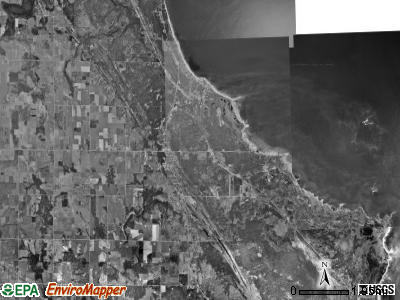 Sanborn township, Michigan satellite photo by USGS