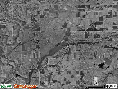 Rapid River township, Michigan satellite photo by USGS