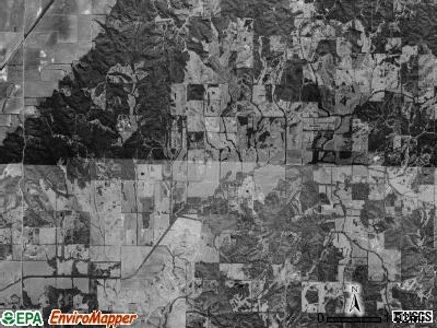 Bradshaw township, Arkansas satellite photo by USGS