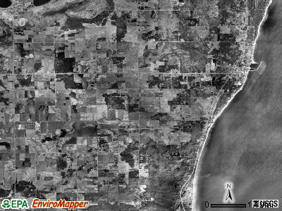 Harrisville township, Michigan satellite photo by USGS