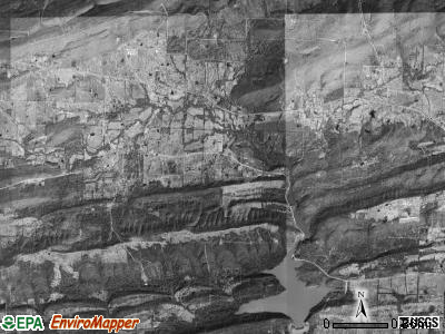Washburn township, Arkansas satellite photo by USGS