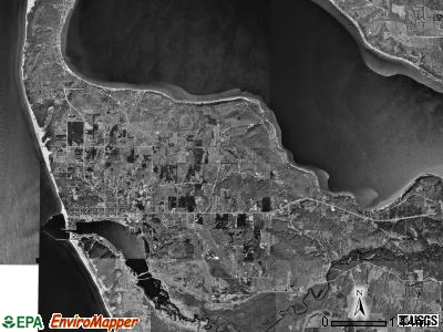 Crystal Lake township, Michigan satellite photo by USGS