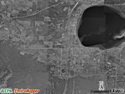 Lyon township, Michigan satellite photo by USGS