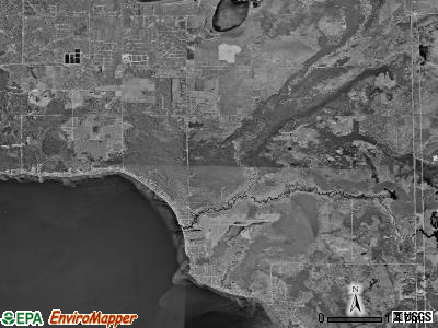 Markey township, Michigan satellite photo by USGS