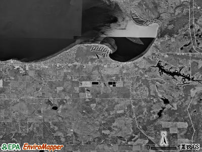 Denton township, Michigan satellite photo by USGS