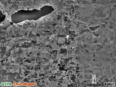 Clam Lake township, Michigan satellite photo by USGS