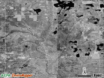Mills township, Michigan satellite photo by USGS