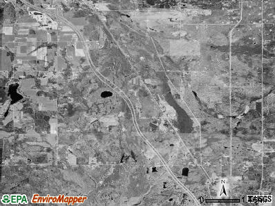 Horton township, Michigan satellite photo by USGS