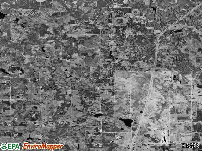 Burdell township, Michigan satellite photo by USGS