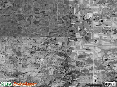 Highland township, Michigan satellite photo by USGS
