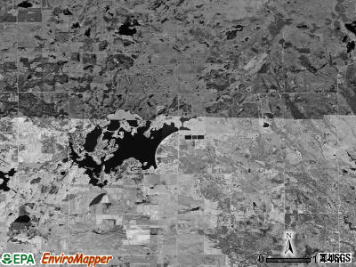Butman township, Michigan satellite photo by USGS