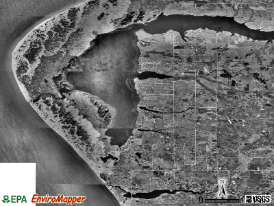 Hamlin township, Michigan satellite photo by USGS