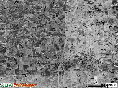 Le Roy township, Michigan satellite photo by USGS