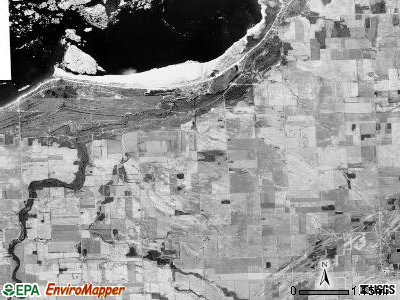 Hume township, Michigan satellite photo by USGS