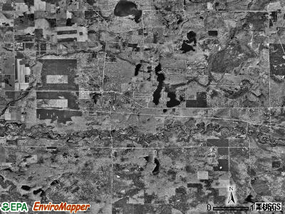 Branch township, Michigan satellite photo by USGS