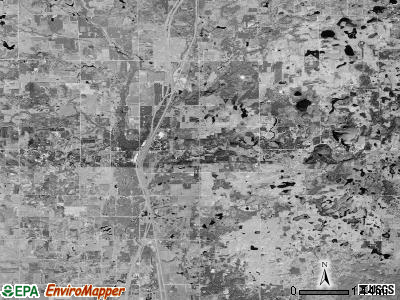 Lincoln township, Michigan satellite photo by USGS