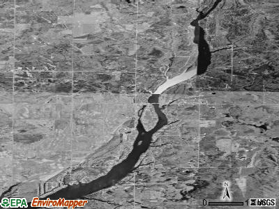 Billings township, Michigan satellite photo by USGS